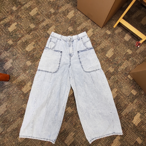 We The Free Shibuya Pull-On Wide-Leg Jeans size S - Picture 3 of 9